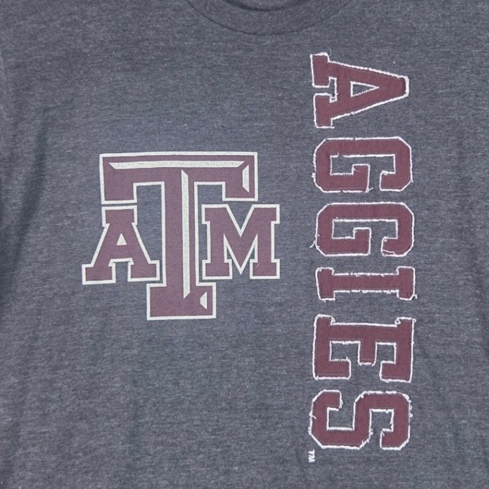 T-University Texas A&M T-Shirt Mens XL Gray Aggies Graphic Tee Short Sleeve